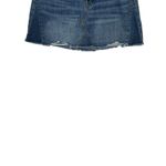American Eagle  Women's Mini Skirt A-Line Button Fly Distressed‎ Lined Denim 4 Photo 1