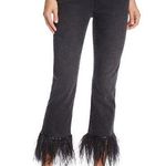 frame denim Le High Straight Feather Hem Cropped Jeans Ludlow Black 26 / 2 Photo 0
