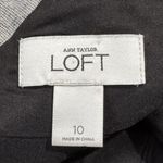 Ann Taylor  Loft Dress Women's Size 10 Gray Linen Metallic Sheath Grecian Sparkly Photo 3