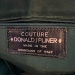 Donald J Pliner Couture Made in Mountains in Italy Leather Reptile Satchel Bag Black Photo 6