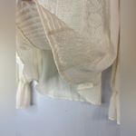 Rocking Western XL Cowgirl Elegant Ivory Cream Blouse Top Photo 2