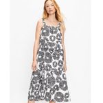 Loft  Firework Print Tiered Square Neck Linen Blend Midi Dress Sz S Photo 8