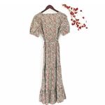 Free People Heartlands Floral Puff Sleeve Tiered Cotton Midi Maxi Dress Size S Photo 6