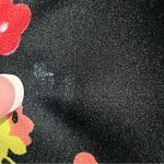 Floral sheer swim coverup Maxi Dress w/embroidery Trim size L high side slits Black Size L Photo 15