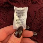 Loft  Floral Lace Godet Sleeve Top, Magenta, Size S, NWT Photo 7