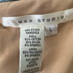 Max Studio Black Beige Ruffle and Lace Tank Large Photo 2