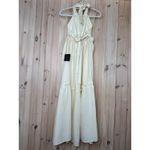 Lulus NWT  Island Vacay Cream Tie-Back Maxi Dress Resortwear Vacay Cut Out Sz M Photo 6