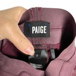 Paige  Paloma Genuine Leather Panel Paloma Leggings Pants Burgundy Small Photo 12
