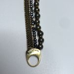 Henri Bendel  St Tropez Multi Strand Mixed Metal Chain Beaded Bracelet gold tone Photo 5