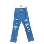 Carmar‎ Lucio Orion Dark Wash Ripped Denim Jeans Size 27 Blue Photo 2