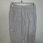 C&C California  100% Linen Beige Cargo Joggers Size Large Photo 5