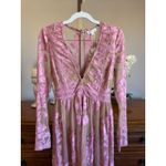 For Love & Lemons Temecula Maxi Dress Pink Embroidered Mesh Size Small NWT Photo 3
