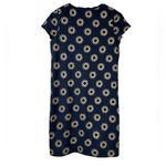 Boden USA Boden Women’s Navy Blue Gold Sunburst Coralie Cotton T-shirt Dress Size 6R Photo 2