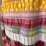 Vintage 70s F.A. Chatta Patchwork Stripe Maxi Skirt M Red Size M Photo 7