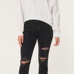 Hollister Curvy Ultra High Rise Black Distressed Mom Jeans Photo 1