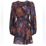 Farm Rio  NWT Sparkle Flowers Black Satin Mini Dress - small ($225) Photo 4