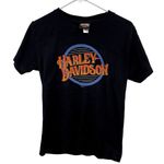 Harley Davidson Women's Rhinestone Harley Davidson Seattle Washington Logo Baby Tee Size M Photo 0