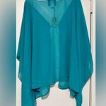 L&B NWT  teal sheer blouse size XL Photo 2