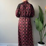 MISA Los Angeles Floral Wrap Dress Robe Long Sleeve Tie Waist Made in USA XS EUC Photo 1