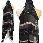Free People  Geometric Print Handkerchief Sleeveless Boho Coastal Vest M/L Photo 6