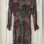Anthropologie  Maeve Women's Monaco Peacock Dress Multicolor Patterned Size SP Photo 4