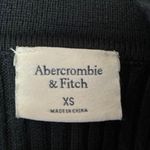 Abercrombie & Fitch  Black Ribbed Long Sleeve Midi Bodycon Polo Sweater Dress XS Photo 3