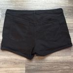 Old Navy  Black Jean Shorts Cuffed Hem High Rise OG Straight Denim Photo 2
