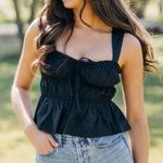 BOUTIQUE BRAND Black Sleeveless Bow Top Size M Photo 0