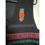Y2K Eagle's Eye Vest Embroidery Lace black Red tartan Large Photo 4