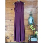 Lulus NWT  Classic Elegance Wine Satin Maxi Dress Wedding Bridesmaid Luxury Sz M Photo 2