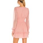 Lovers + Friends  Arline Revolve Pink Silver Metallic Stripe Dress size small Photo 1