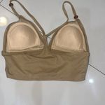 Adidas No Boundaries Tan Faux Suede Crop Top Photo 1