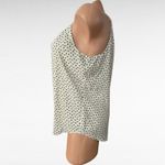 EXPRESS Downtown Cami Ivory Black Polka Dot Sleeveless V Neck Tank Top Photo 2