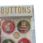 Badge Bombs Christmas Cats in Sweaters Buttons Photo 1