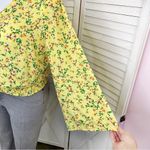 FOR THE REPUBLIC  Floral Bell Sleeve Surplice Blouse Yellow Large Photo 6
