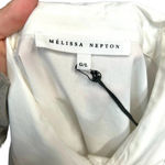 Melissa Nepton Mia Crisp Button Down Collared Shirt Off White Size‎ Large Photo 6