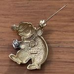 Gontie Paris Gold Tone Enameled Harlequin Clown Brooch Pin Vintage 1208 Photo 9