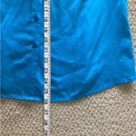 Antonio Melani Y2K V-Neck Cap Sleeve Blouse Bright Blue Size Medium Cotton EUC Photo 2