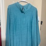 Torrid  Performance shirt 1/4 Zip Active Pullover 3X teal green long sleeve Photo 1