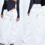 LIONESS Revolve Miami Vice Pant White Contrast Stitch Carpenter Large Jeans Photo 1