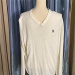 U.S. Polo Assn. Men's Cream V-Neck Sweater Photo 1