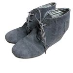Toms  Boots Women's Desert Wedge Size 8 Gray Suede Lace Up Ankle Booties Aztec Photo 3