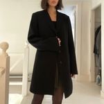 Jil Sander  +J x Uniqlo Single Breasted Wool Coat in Black Grey Sz. XS Photo 7