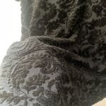 Ann Taylor 90s Vintage  Black Burnout Velvet Floral Top Whimsigoth Dark Romantic Photo 3