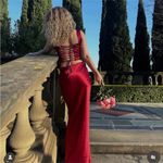 House Of CB 'Sydel' Ruby Satin Bias Cut Maxi Skirt NWOT Size XL Photo 11