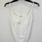 Free People  Night Rhythm Bodysuit Ivory Bustier Stretch Womens Large NWT Photo 4