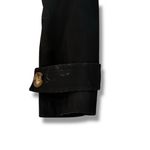 Old Navy Y2K Black Collared Cotton Lightweight Hidden Buttons Trench Coat Med Photo 4