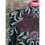 dress 100% silk beaded sheer bust high collar black white Size 10 Photo 7