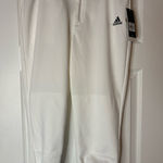 Adidas NWT Aeroready Tapered Bottom White Sports Pants, L Photo 0