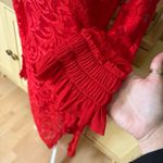 Alexis Fala Lace Midi Dress in Red Lace Holiday Midi Size Small NWT Photo 4